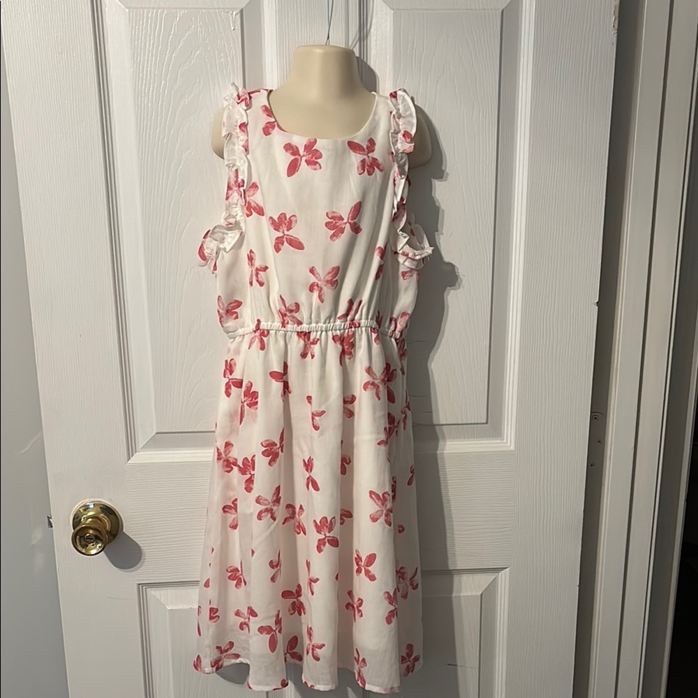 Hayden Girls White and Pink Floral Dress